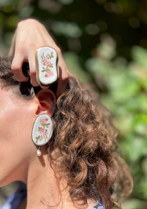 Tea rose collection Earring