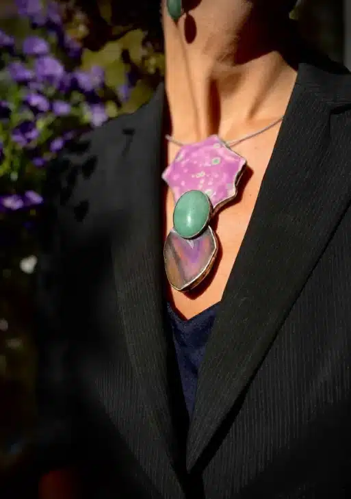 Sparkling Asters Collection Necklace Brooch