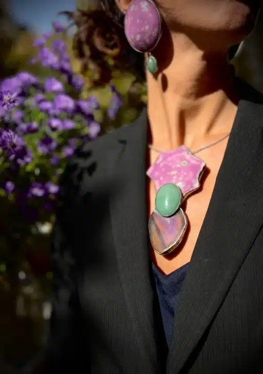 Sparkling Asters Collection Necklace Brooch