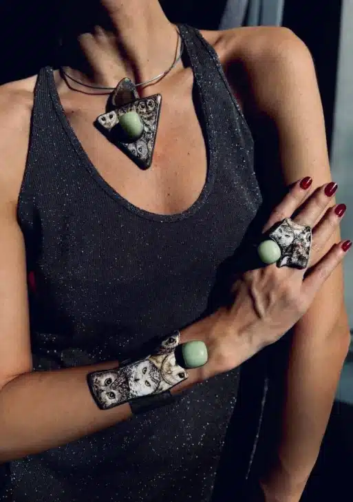 Collection with Owls Ring