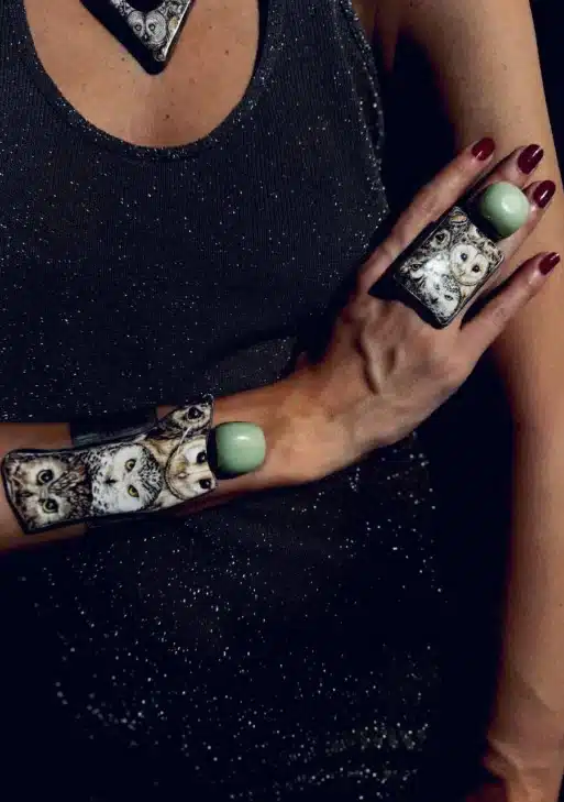 Collection with Owls Ring