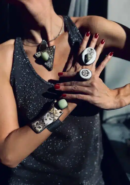 Collection with Owls Ring