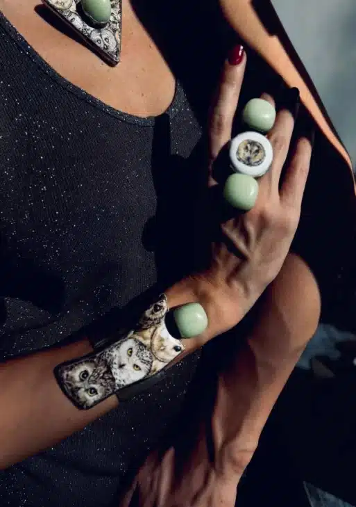 Collection with Owls Ring