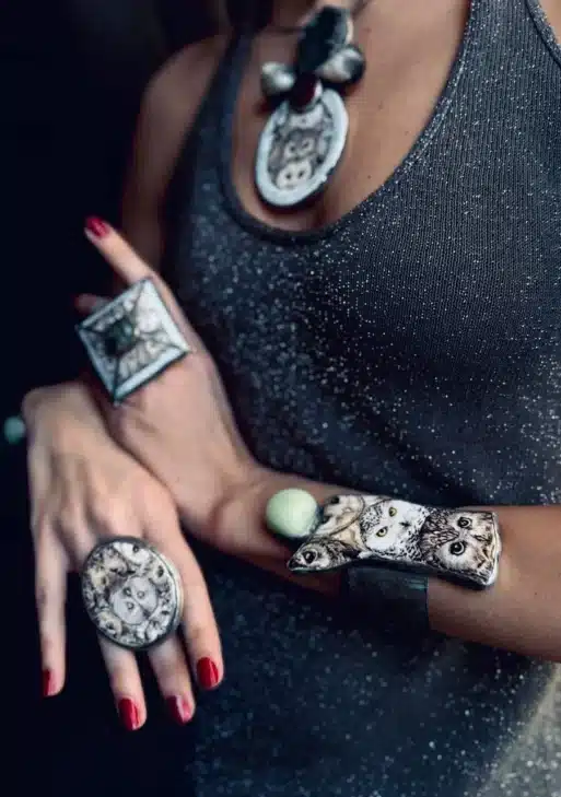 Collection with Owls Ring
