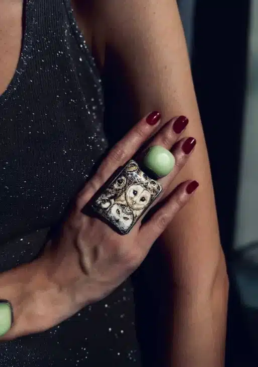 Collection with Owls Ring