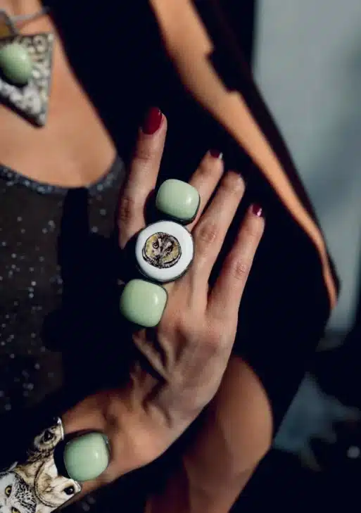 Collection with Owls Ring