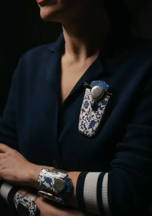 Prussian Blue Collection Brooch/Necklace