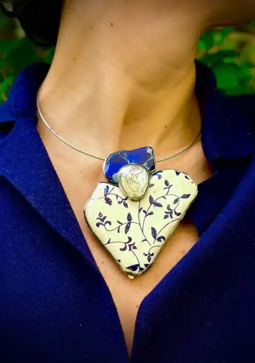 Prussian Blue Collection Brooch/Necklace