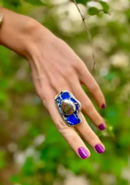 Prussian Blue Collection Ring