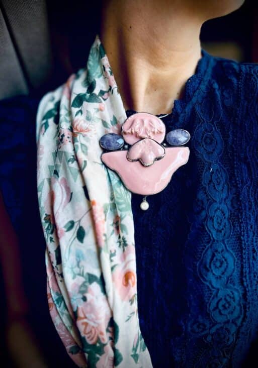 Strawberry Cream Collection Necklace Brooch