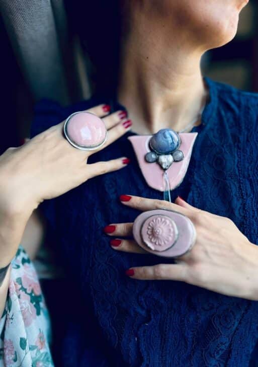 Strawberry Cream Collection Necklace Brooch