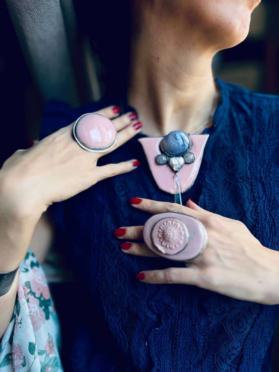 Strawberry Cream Collection Necklace Brooch