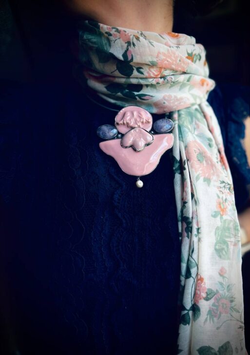 Strawberry Cream Collection Necklace Brooch