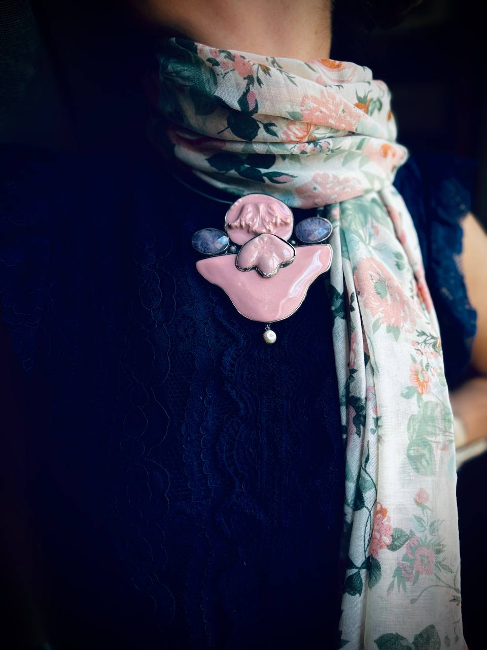 Strawberry Cream Collection Necklace Brooch