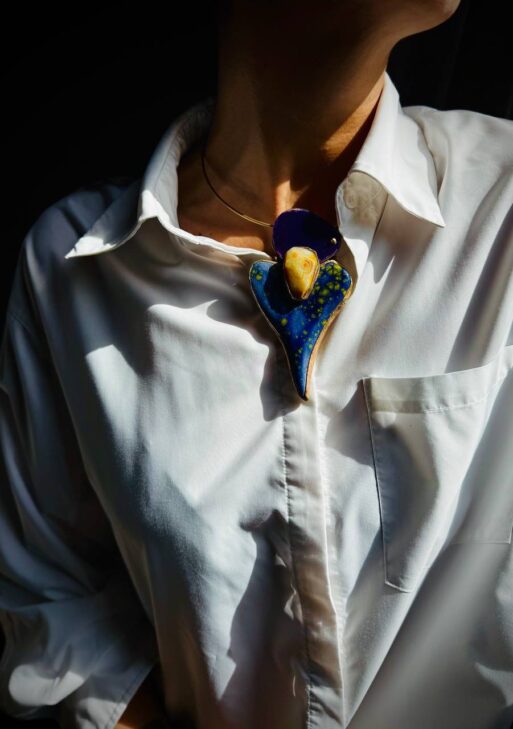 Nocturne Bleu Collection Brooch/Necklace