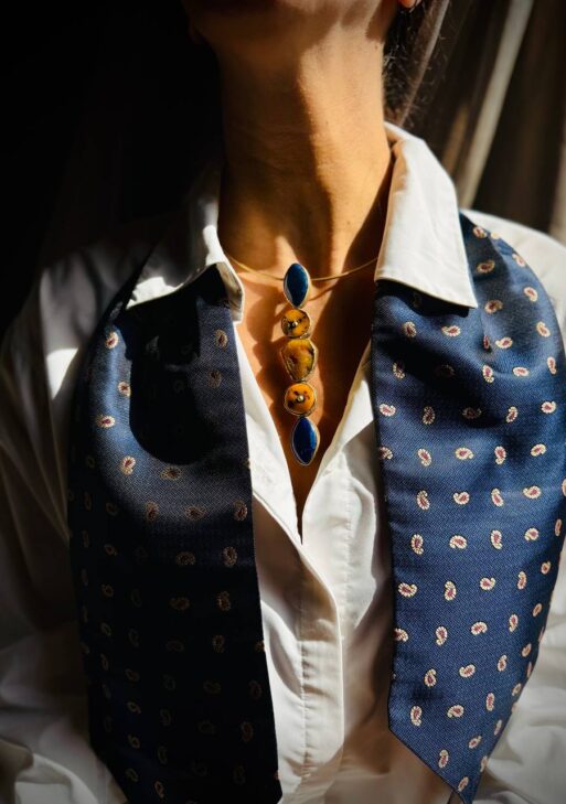 Nocturne Bleu Collection Brooch/Necklace