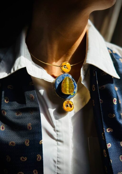 Nocturne Bleu Collection Brooch/Necklace